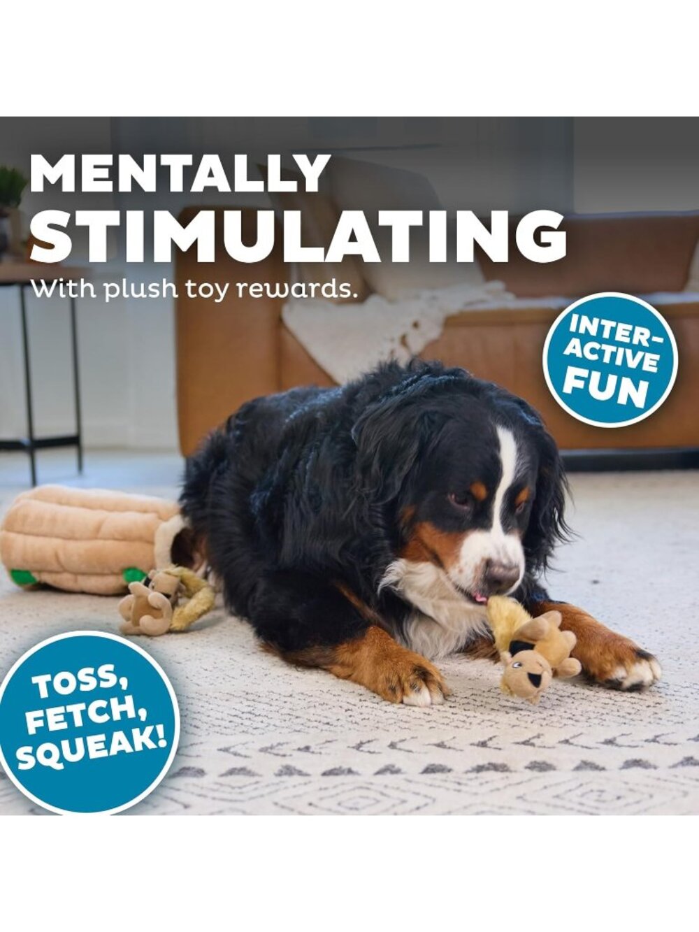 New XL Hide A Squirrel Plush Dog Toy Puzzle, Interactive Fun for Dogs - Picture 4 of 6